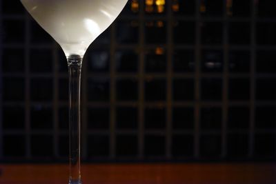 Close-up of beer in glass