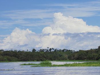 Scenic view of river against sky