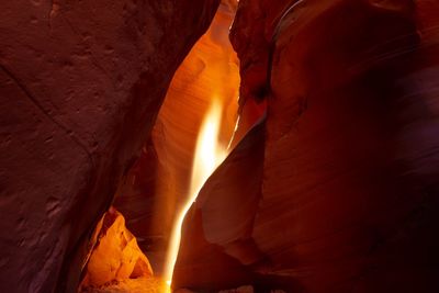 Low angle view of rock formation