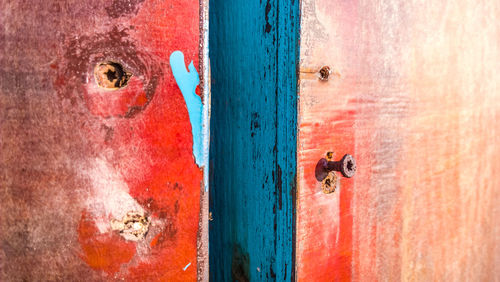 Detail shot of wooden wall