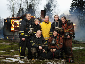 Group of fire fighters, portrait