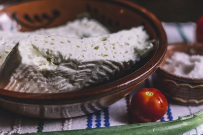 Close-up of eggs in bowl