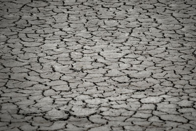 Full frame shot of cracked land