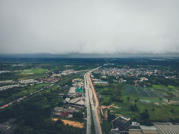 Aerial view from khon kaen province, thailand.