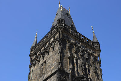 Low angle view of historic building against clear sky