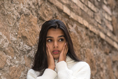 Portrait of a beautiful young woman