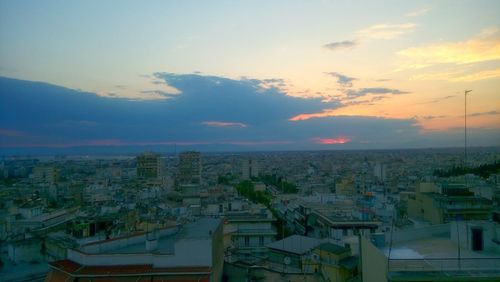 High angle shot of cityscape