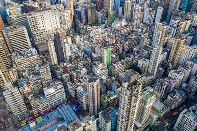 Aerial view of buildings in city