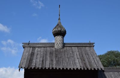 Low angle view of traditional building against sky