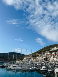 Boats in harbor