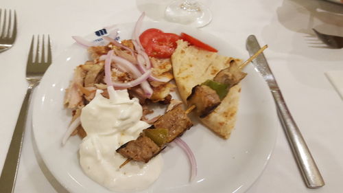 Close-up of food in plate