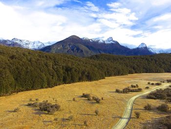Road passing through mountains