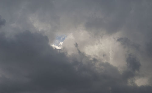 Low angle view of storm clouds in sky