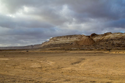 Scenic view of desert against sky