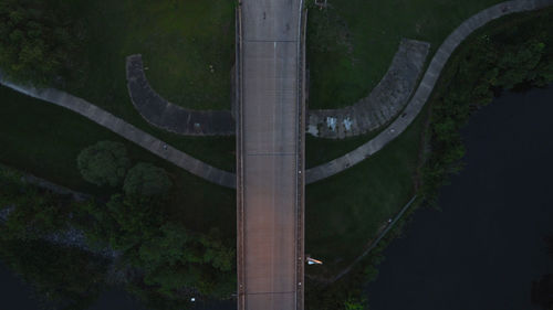 High angle view of bridge in city