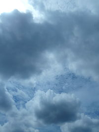 Low angle view of clouds in sky