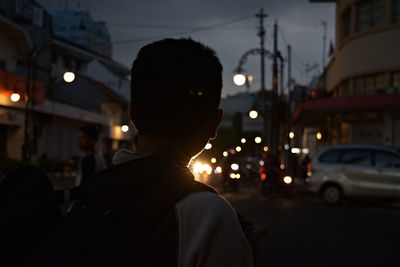 City street at night