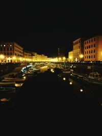 Illuminated city at night