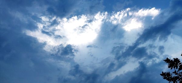 Low angle view of clouds in sky