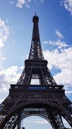 Low angle view of eiffel tower 