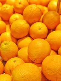 Full frame shot of oranges in market