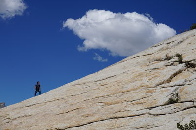 Climbing to the top of the mountain 