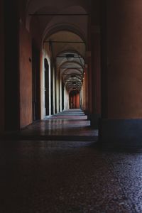 Empty corridor of historic building