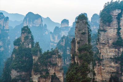 Panoramic view of mountains against sky