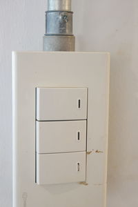 Close-up of light switch