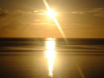 Scenic view of sunset over sea