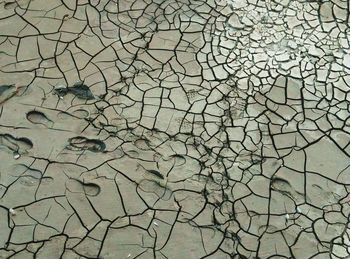 Full frame shot of cracked land