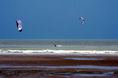 Parachute over sea