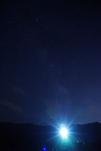 Low angle view of sky at night