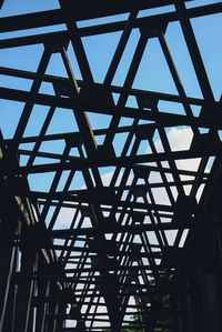 Low angle view of built structure against sky at sunset