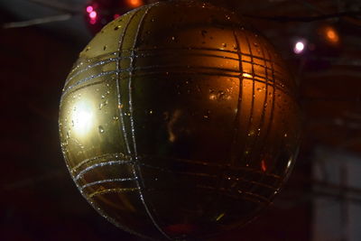 Low angle view of illuminated lights