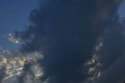 Low angle view of storm clouds in sky