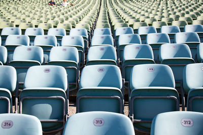 Full frame shot of empty seats