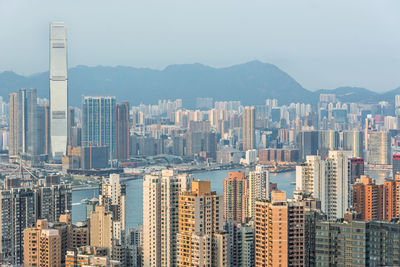 Aerial view of buildings in city