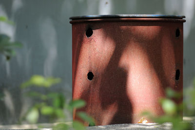 Close-up of water in container