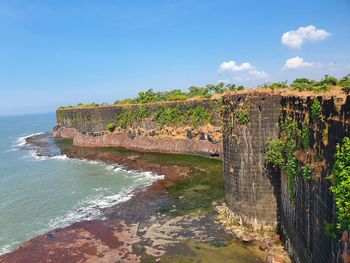 Fort suvarnadurga, arabian sea, india