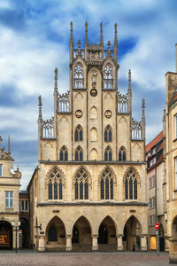 Low angle view of historic building against sky