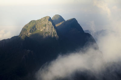 Scenic view of mountain against sky