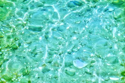 Close-up of bubbles in water