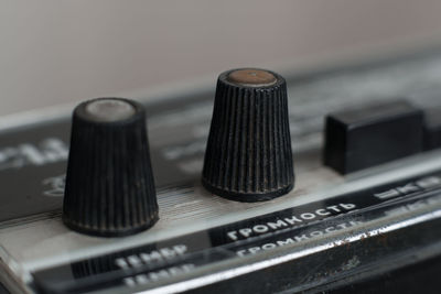 Close-up of computer keyboard on table