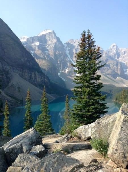 mountain, mountain range, snow, winter, tranquil scene, tranquility, cold temperature, scenics, beauty in nature, snowcapped mountain, season, nature, clear sky, landscape, non-urban scene, rock - object, idyllic, weather, tree, rocky mountains