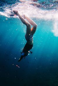 Freediving woman