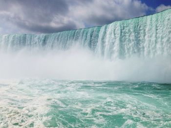 Scenic view of waterfall