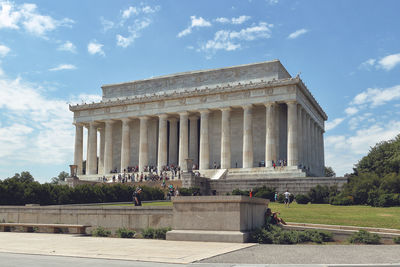 View of historical building against cloudy sky