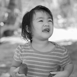 Close-up of girl looking away