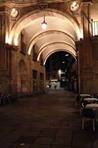 Illuminated underground walkway